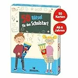 moses. 50 Rätsel für den Schulstart, Kartenspiel ab 6 Jahren, Geschenk zur Einschulung