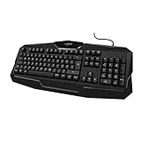 uRage Gaming-Keyboard “Exodus 100”, schwarz, Tastatur für PC Gamer, integrierte Handballenauflage, Anti-Ghosting, Win-Lock, kabelgebunden, 49 x 4 x 22 cm