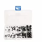 SUPVOX 100 stücke Mini Schwarze Augen Spielzeug Teddy Augen Puppen Puppen für Nadel filzen bären Puppen Locken
