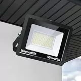 Wegoodlife LED Strahler Außen 50W, Superhell 3995LM Scheinwerfer, IP66 Wasserdicht Fluter, 3000K Warmweiß Aussenstrahler, Außen Sicherheitsbeleuchtung für Garage Garten Hinterhof Auffahrt Sportplatz