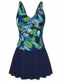 Kate Kasin Damen Crossover Tankini Sets Bauchkontrolle Zweiteiliges Badeanzug S