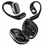 TRAUSI True Wireless Earbuds with Ear Hooks, Type-C Charging, IPX7 Waterproof Noise Cancelling Stereo Earphones for Gym Beiyongyi