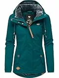 Ragwear Damen warme Kurze Winterjacke mit Kapuze Monade Intl Dark Green22 Gr. L