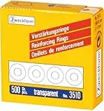 AVERY Zweckform 10 x Lochverstärkungsringe transparent VE=500 Stück