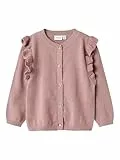 NAME IT Mädchen NMFABINNE LS Knit Card NOOS Strickjacke, Deauville Mauve/Detail:Tone in Tone Lurex, 122-128