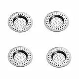 Lmyzcbzl Abflusssieb - 4 Stück Edelstahl Spülbeckensieb, Waschbecken Sieb und Haarfänger, schnell ablaufend