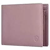 VON HEESEN Leder Geldbörse RFID Schutz I Echtleder Geldbeutel für Damen & Herren I Portemonnaie Brieftasche Wallet Portmonee (Lavendel)