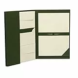 Rössler Papier 1024831008 - Paper Royal - Briefpapiermappe DIN A4/DL, 25/25, grün/chamois gerippt