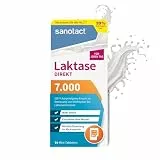 sanotact Laktase 7.000 DIREKT (90 Mini Laktasetabletten) • Laktose Tabletten für jeden Tag • Bei Laktoseintoleranz, Laktose- & Milchunverträglichkeit • Schnelle Einnahme ohne Wasser