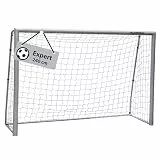 HUDORA Fußballtor Expert - großes Fußballtor für Kinder & Erwachsene - wetterfestes & standfestes Fußballtor mit engmaschigem Netz - Hochwertige Outdoor Torwand für Freizeit & Training