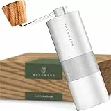 WALDWERK Kaffeemühle - Manuell Mit Präzisem Edelstahlmahlwerk - Kegelmahlwerk Mit Holzgriff - Plastikfreie Espressomühle