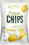 IronMaxx High Protein Chips – Sour Cream & Onion 60g | Low Carb, Glutenfrei & Zuckerarm | Knuspriger Eiweiß-Snack (Packung mit 5)
