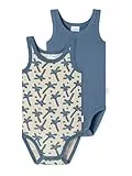Schiesser Baby - Jungen Body 2-Pack Natural Love - Jeansblau - Größe 80