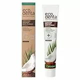 Ecodenta COSMOS ORGANIC Zahnpasta Ohne Fluorid Anti-Plaque Zertifizierte Organische Toothpaste mit Natürlichen Inhaltsstoffe - Kokosnussöl Aloe Vera Saft Xylitol Ätherisches Pfefferminzöl, 75ml