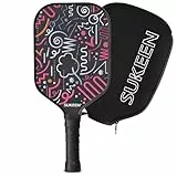 Sukeen Pickleball Paddle, Leichter T700 Carbon Fiber Pickleball Schläger, 16 mm verstärkter Polypropylen-Wabenkern