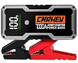 CARHEV 7000A Starthilfe Powerbank für Pkw, 12V Auto Starthilfe Powerbank (Bis Zu 10,0L Benzin Oder 10,0L Diesel), Auto Starter Powerbank mit QC 3.0 USB Ausgänge, Batterie Jump Starter mit LED