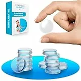 SilverRack® Türstopper Wand selbstklebend 20mm Transparent [12 Stück] - Wandpuffer als Schutz für Wand und Tür - Türpuffer Wandschutz als Türstopper für Türklinken gegen Türanschlag