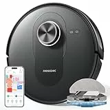 Proscenic Q8 Saugroboter mit Wischfunktion 5000Pa 200min Staubsauger Roboter Leistungsstark Laser Navigation mit 5 Karten, Steuerung über APP Alexa Siri IFTTT Google, für Böden Teppiche Tierhaare