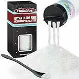 Halobios Feiner Glitzer, 180g schillerndes Weiß Bastelglitzer für Party und Kunstunterricht, Körpernagelglitzer für Bühnen-Make-up