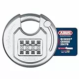 ABUS Vorhängeschloss Diskus Combo 29/70 - Zahlenschloss mit 4-stelligem Zahlencode für hohe Sicherheit - für innen und außen - Schlosskörper aus Edelstahl
