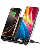 Dual Induktive Ladestation für 2 Handys, 30W Doppel Handy Ladestation für iPhone Air/17 Pro/17 Pro Max/17/16/15/14/13/12/Samsung Galaxy S25/S24/S23/S22/S21/S20, AirPods/Galaxy Buds (Black & White)