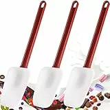 3 Stück Gummi Löffel für Bratpfanne (36 cm), Silikon Spachtel Kochen, Kuchenspatel Silikon Spatel Küche Antihaft, l zum Backen, Hitzebeständiger Spachtel BPA Frei