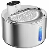 Apetdola FS40Pro katzenbrunnen mit Akku 5000 mAh, 135fl-oz/4L katzenbrunnen Edelstahl mit Geräuschreduzierung und Bewegungssensor, für Katzen oder Hunde