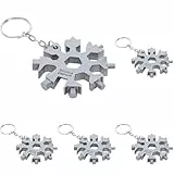 BGS Diy 85880 | Multifunktions-Werkzeug | Schneeflocke | 18-in-1 | Edelstahl | Gadget | Männer-Geschenke | für Reise, Camping, Abenteuer (Packung mit 5)