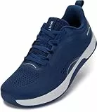 WHITIN Damen Straßenlaufschuh mit breiter Zehenbox + Zero Drop, Blau, 7