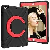 iPad 6. Generation Hülle, iPad 5. Generation Hülle, iPad 9.7 Hülle, Hybride stoßfeste robuste Schutzhülle mit 360° Drehständer für iPad 9.7 Zoll
