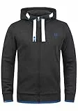 !Solid SDBenjaminZip Herren Sweatjacke Kapuzenjacke Hoodie mit Kapuze Reißverschluss Kordelzug Baumwollmischung Regular fit, Größe:L, Farbe:Dark Grey Melange (8999)