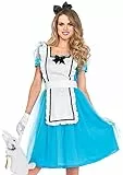 Leg Avenue 85374 - Klassische Alice Damen kostüm , Größe Large (EUR 40), Blue, White