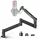 Mikrofon Arm,Aokeo AK-58i Niedriges Profil Mikrofon Ständer Arm für HyperX QuadCast,SoloCast,Elgato Wave,Shure SM7B,Blue Yeti,Blue Snowball,Broadcast,Studio Programm Aufnahme