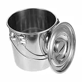 ULTECHNOVO Luftdichter Edelstahl-Eimer 6L mit Deckel und tragbarem Griff für Transport von flüssigen Lebensmittelölen und Lagerung in der Küche