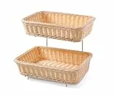 HENDI Brotkorb-Set, 2x Brotkörben mit Chromgestell - verstärkt mit Edelstahlrahmen, Brotmulde, Brotkörbchen, Brötchenkorb, GN1/2, 360x280x(H) 290mm, Polypropylen