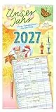 Unser Jahr – Unser Familienplaner für den Alltag 2027: Familienkalender 22x45 cm mit 5 Spalten, Schulferien & Stundenplänen, ideal für Familien mit Kindern