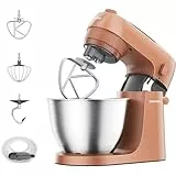 Kenwood Go Küchenmaschine KZM35.000RD, platzsparend, inkl. 4-Liter-Schüssel, K-Haken, Ballonschneebesen, Knethaken, Spritzschutz & Messlöffel, Metallgehäuse mit Tragegriff, 800W, Rot