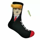 TSWRK 2 Paare Trump-Socken Mit Haaren und USA-Flagge für Damen und Herren