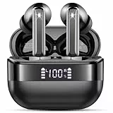Bluetooth Kopfhörer, Kopfhörer Kabellos Bluetooth 5.4 In Ear Kopfhörer mit 4 ENC Noise Cancelling Mics, 48Std HiFi Stereo Kabellose Kopfhörer mit LED-Anzeige, IP7 Wasserdicht Ohrhörer für Sport Arbeit