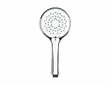 WENKO Wasserspar Duschkopf Watersaving, Handbrause mit Wasserspar-System, 3 Strahlarten, Ø 11 cm, ABS, Chrom