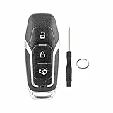 3 Tasten Auto Schlüsselschale für Ford Fusion Explorer Mondeo Mustang Galaxy Edge S-Max Schlüssel Mit Schlüsselring und schraubendreher Autoschlüssel Ford Mondeo, Ersatzschlüssel Ford Galaxy