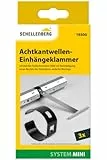Schellenberg 19300 Rolladenwelle Einhängeklammer 3er-Set, Mini für SW40, schützt den Rolladenmotor vor Beschädigungen