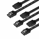 BENFEI SATA III Kabel, 3 Stück, 6Gbps, gerade, HDD- SDD-Datenkabel mit Arretierung, 45,7 cm für SATA HDD, SSD, CD-Treiber, CD-Writer,Schwarz