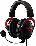 HyperX Cloud II Gaming-Headset, 7.1-Surround-Sound, Aluminiumrahmen, abnehmbares Mikrofon mit Geräuschunterdrückung, Hi-Fi mit 53-mm-Audio-Treibern, kompatibel mit PC/PS4/Xbox/Mac/Mobile/VR, Rot