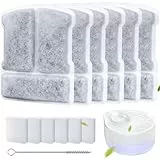 Ellenpent CH-IWD004 Filter und Schwämme für Wasserbrunnen für Katzen, 6 Packungen Ersatzfilter für Trinkbrunnen für Katzen, 2,5 l, CH-IWD004 (6 + 6 Packungen)