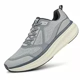Hawkwell Plus Herren Sportschuhe in Übergröße mit breiter Zehenbox, Trendige Sneaker für Freizeit, Laufen und Walking, EU-Größen 47 48 49 50 51 52 53, Grauer Stoff, EU 49