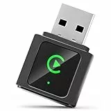 2 in 1 Wireless CarPlay Adapter & Android Auto Wireless Adapter, Bluetooth 5.3 & 5.8GHz WiFi, Plug & Play, Automatische Verbindung, Mini Wireless CarPlay Dongle für iPhone & Android