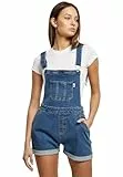 Urban Classics Damen Jumpsuit Ladies Organic Short Dungaree clearblue Washed M