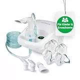 medisana IN 500 Inhalator, Inhalationsgerät mit Mundstück und Maske für Erwachsene und Kinder, Vernebler Inhaliergerät bei Erkältung oder Asthma mit extra viel Zubehör