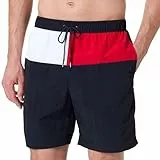 Tommy Hilfiger Herren Badeshorts Long Drawstring mit Tunnelzug, Blau (Desert Sky), L